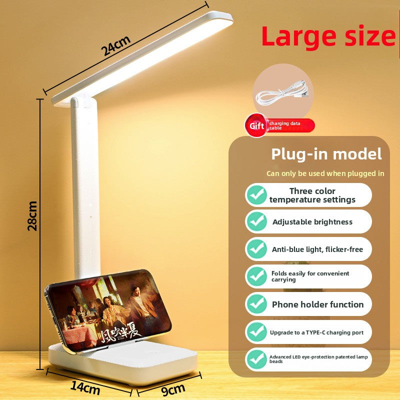 LED folding desk lamp for eye protection