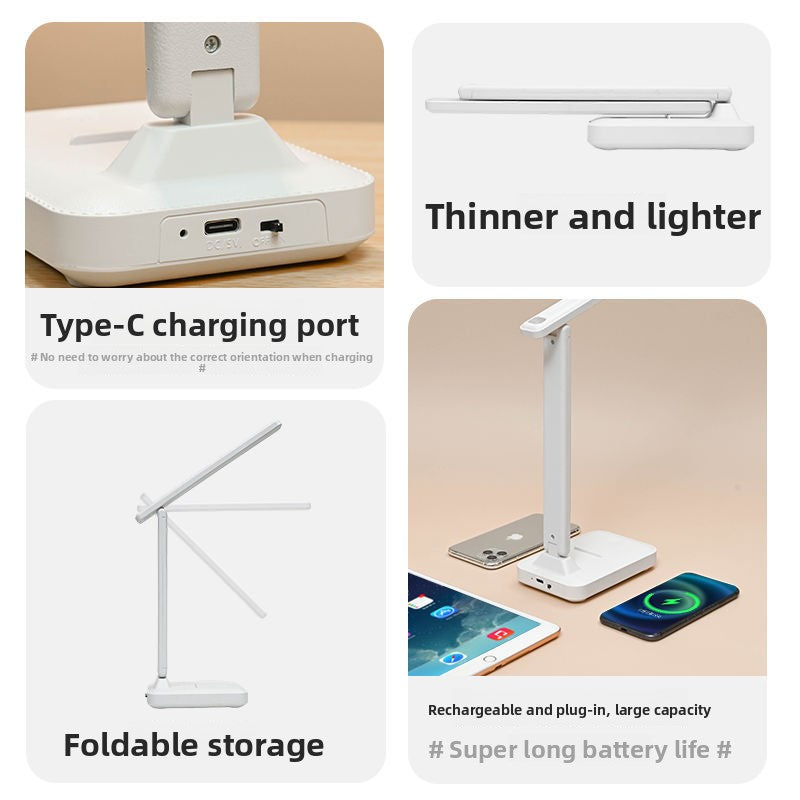 LED folding desk lamp for eye protection
