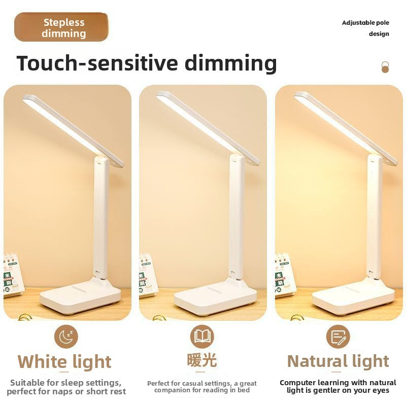 LED folding desk lamp for eye protection