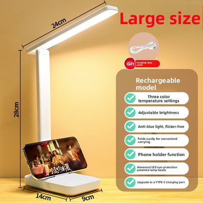 LED folding desk lamp for eye protection